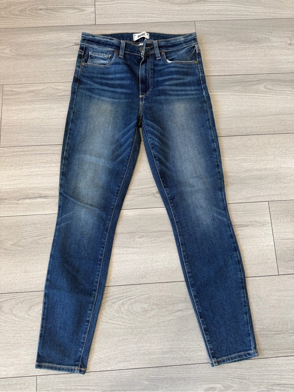 PAIGE Women's Dark Blue Skinny Jeans